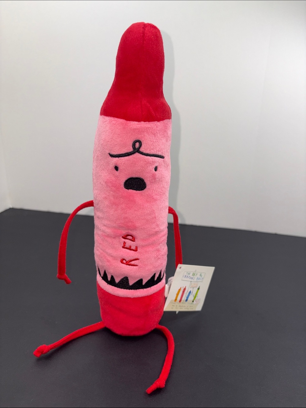 MerryMakers Red Crayon Plush From The Day The Crayons Quit Book